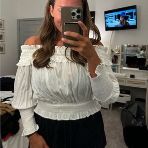 white off the shoulder top